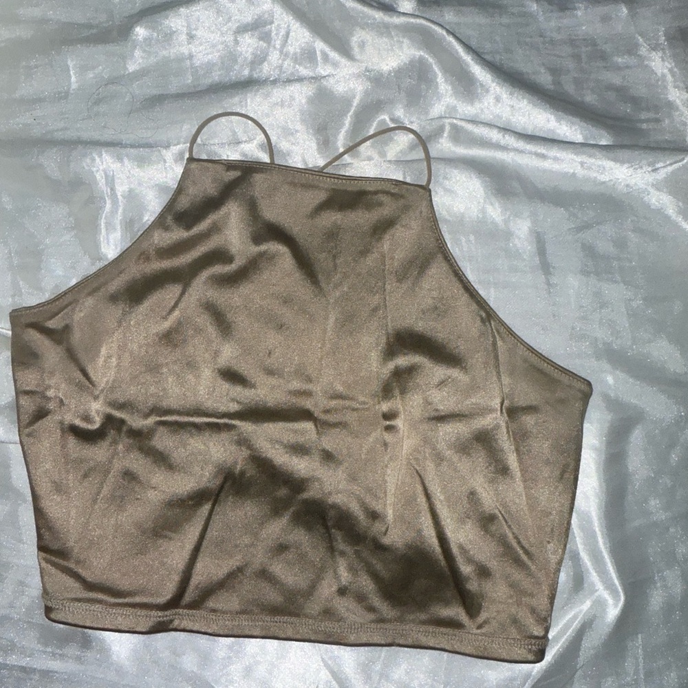 Elegant Tan Women's Crop Top